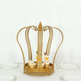 12inch Gold Metal Crown Wedding Cake Stand, Princess Tiara Cupcake Dessert Display Stand