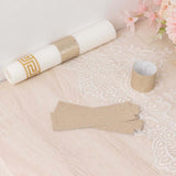 50 Pack Beige Glitter Paper Napkin Holders, 1.5inch Disposable Napkin Rings