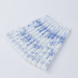 12 Pack 10inch French Toile Wax Taper Candles White and Blue Unscented Candles