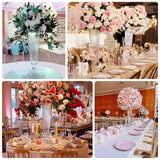 Elegant floral centerpieces in luxurious wedding settings.