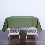 Olive Green Polyester Square Tablecloth 70"x70"