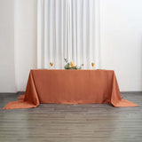 Terracotta (Rust) Seamless Polyester Rectangular Tablecloth - 90x156inch