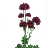 2 Bushes | 33inch Burgundy Artificial Chrysanthemum Mum Flower Bouquets