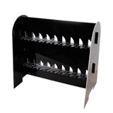 25" Glossy Black 18 Champagne Glass Display Stand, 2-Tier Table Top Cocktail Rack