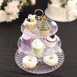 12inch 3-Tier Clear Acrylic Sunflower Cut Cupcake Stand, Dessert Holder