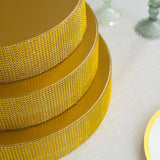 16inch Gold Rhinestones Round Metal Pedestal Cake Stand, Cupcake Holder