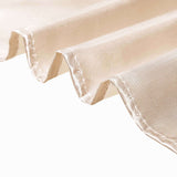 90x132Inch Beige Satin Seamless Rectangular Tablecloth