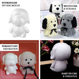 12.5inch DIY White 3D Modeling StyroFoam Puppy, Polystyrene Craft Foam Animal