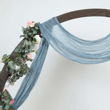 20ft Dusty Blue Gauze Cheesecloth Fabric Wedding Arch Drapery, Window Scarf Valance, Boho Decor