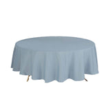 108" Dusty Blue Polyester Round Tablecloth