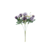 4 Bushes | 12inch Lavender Lilac Real Touch Artificial Silk Rose Flower Bouquet