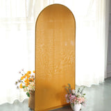 5ft Matte Gold Spandex Fitted Chiara Backdrop Stand Cover For Round Top Wedding Arch