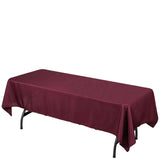 60"x102" Burgundy Polyester Rectangular Tablecloth