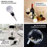 Crystal Glass Ball Metal Wine Bottle Stopper Plug Party Favor Gift Box