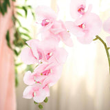 2 Stems | 40inch Tall Pink Artificial Silk Orchid Flower Bouquets