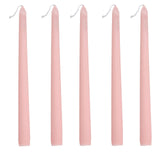 12 Pack | Blush / Rose Gold 10inch Premium Wax Taper Candles, Unscented Candles#whtbkgd