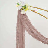 20ft Dusty Rose Gauze Cheesecloth Fabric Wedding Arch Drapery, Window Scarf Valance, Boho Decor