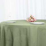 108" Dusty Sage Green Polyester Round Tablecloth