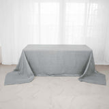 90x156inch Silver Accordion Crinkle Taffeta Rectangular Tablecloth