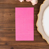 50 Pack 2 Ply Soft Fuchsia Disposable Party Napkins, Wedding Reception Dinner Paper Napkins