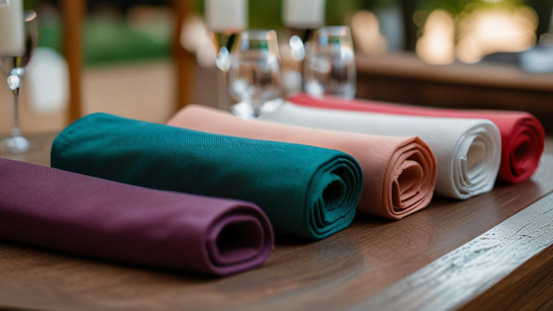 Napkin Folds for Wedding Receptions- napkin colors