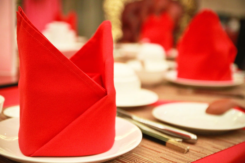 formal table setting- table napkins