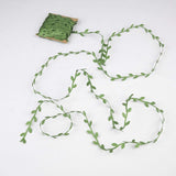 67FT Olive Green Leaf Ribbon Trim, Artificial Vines Garland For DIY Craft Party Wedding Home Decor