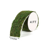 2" Wide | 4 Ft Green Preserved Moss Ribbon Rolls