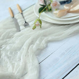 10ft Ivory Gauze Cheesecloth Boho Table Runner