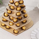 7-Tier Natural Wooden Chocolate Display Stand with Heart "Love" Topper, 16inch Unfinished DIY