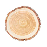 25 Pack | 7inch Natural Rustic Wood Slice Disposable Salad Party Plates#whtbkgd