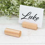 10 Pack | 2inch Natural Rustic Style Cylindrical Wooden Place Card Holders