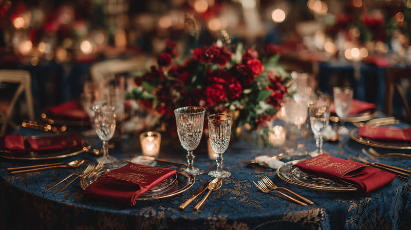 Navy and Red Color Palette Ideas for Events-