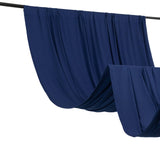 Navy Blue 4-Way Stretch Spandex Photography Backdrop Curtain with Rod Pockets