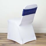 5 pack | 6x15 Navy Blue Sequin Spandex Chair Sash