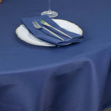 90" Navy Blue Premium Polyester Round Tablecloth - 220GSM