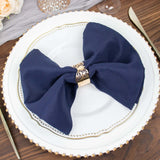 5 Pack | Navy Blue 200 GSM Premium Polyester Dinner Napkins