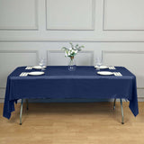 5 Pack Navy Blue Rectangle Plastic Table Covers, 54inchx108inch PVC Disposable Tablecloths