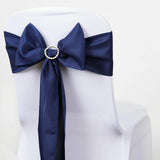 5 PCS | 6x108inch Navy Blue Polyester Chair Sash