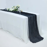 10ft Navy Blue Gauze Cheesecloth Boho Table Runner