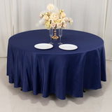 108" Navy Blue Lamour Satin Round Tablecloth