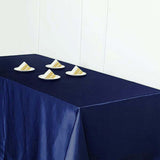 90x156 Navy Blue Satin Rectangular Tablecloth