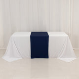 Wide Polyester 24x72inch Table Runner Navy Blue