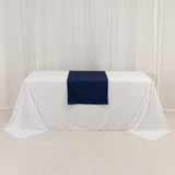 Wide Polyester 24x72inch Table Runner Navy Blue