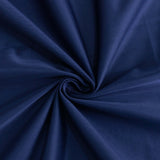 Navy tablecloth draped over a table on a plain white background #whtbkgd