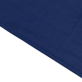 60"x102" Navy Blue Premium Scuba Wrinkle Free Rectangular Tablecloth, Scuba Polyester Tablecloth