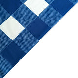 5 Pack Navy Blue Checkered Rectangle Plastic Table Covers, 54x108inch PVC Waterproof Disposable