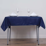 54"x54" Navy Blue Square Polyester Table Overlay