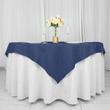 54"x54" Navy Blue Premium Polyester Square Table Overlay - 220GSM