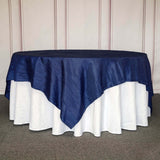 90inch Accordion Crinkle Taffeta Table Overlay - Navy Blue